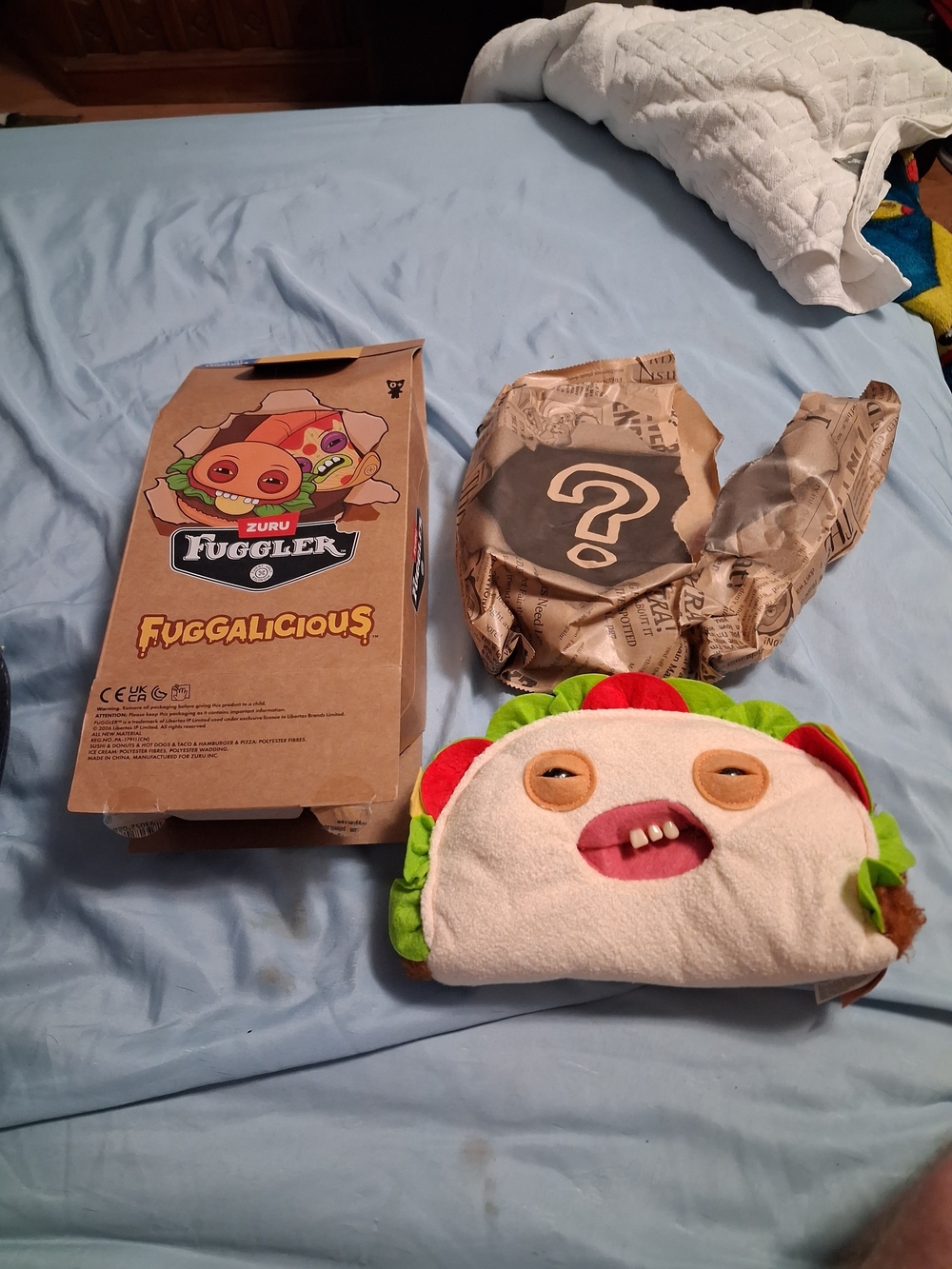 🌮 ZURU Fuggler Waco Taco Plush Funny Monster NIB Open Bag 🌮👀